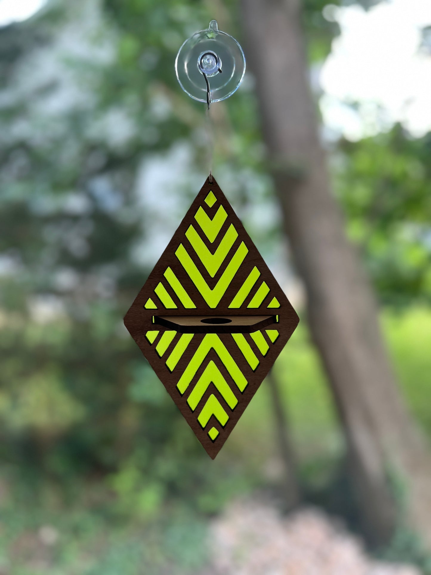 Handmade Wood Air Plant Holder SUN CATCHER with a Modern Boho Design, Unique Display for Plant Lovers, Present for Mom, Garden Gift