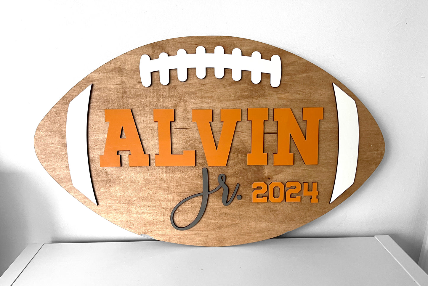 Handmade Custom Football Sign
