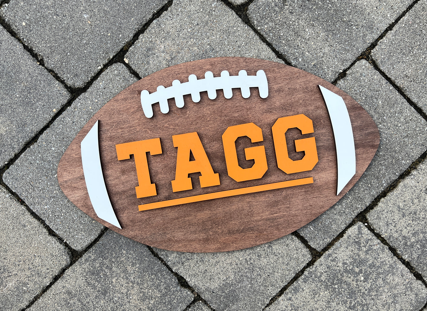 Handmade Custom Football Sign