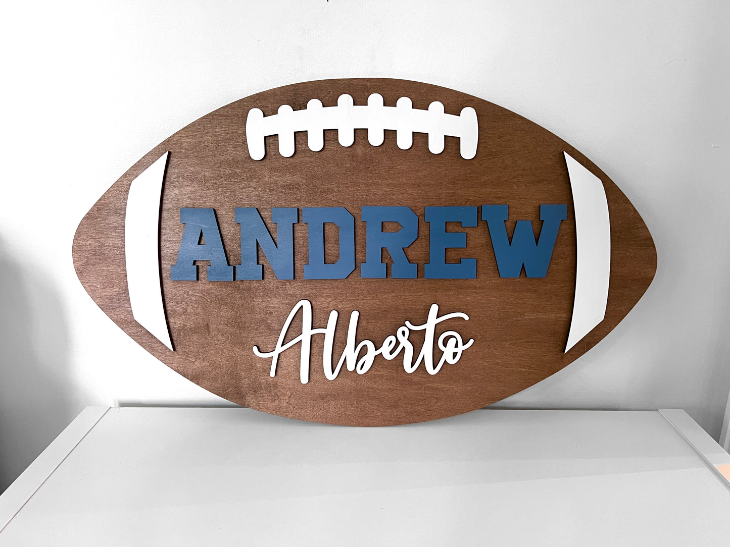 Handmade Custom Football Sign