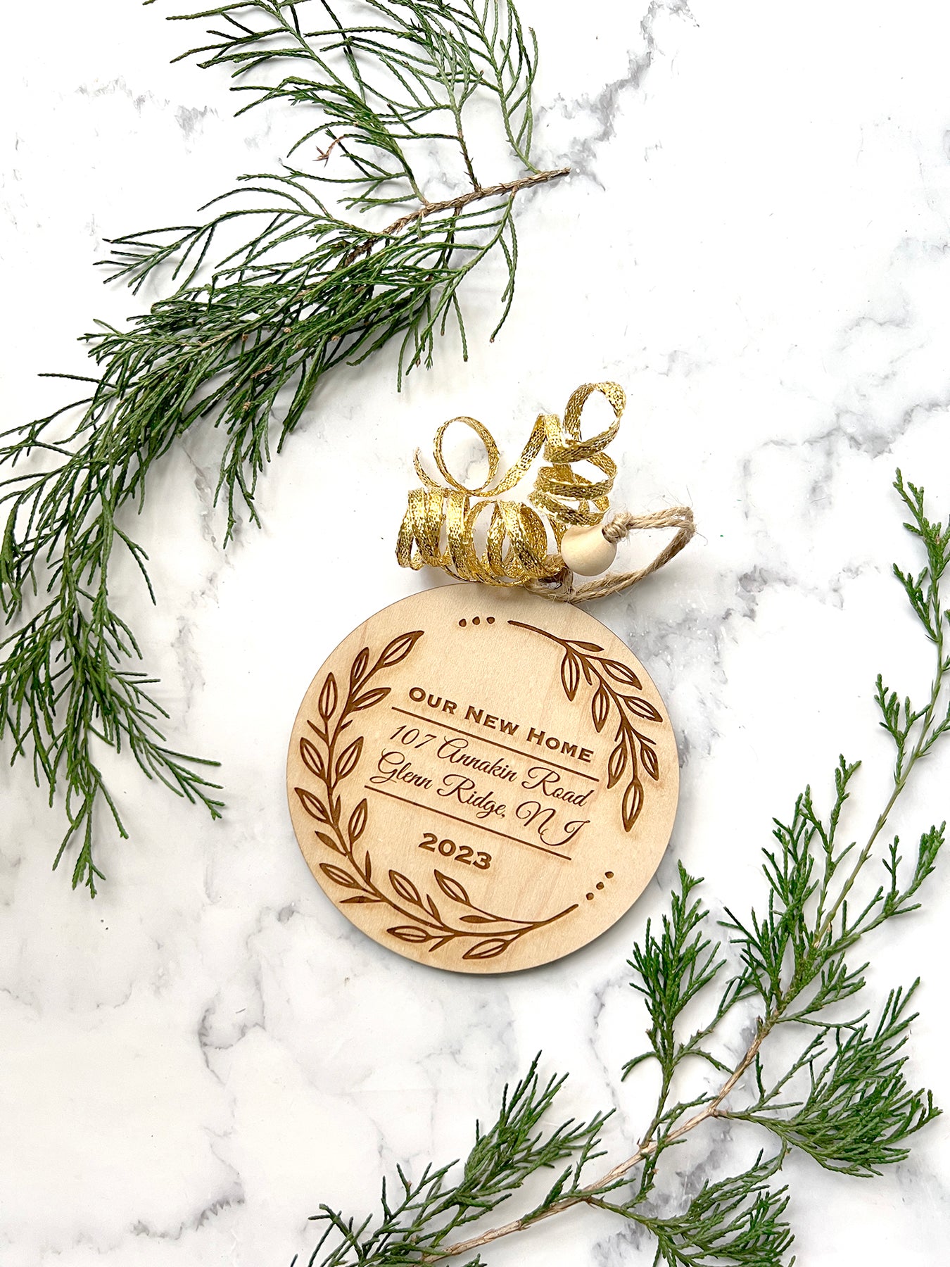 New Home Personalized Wood Ornament