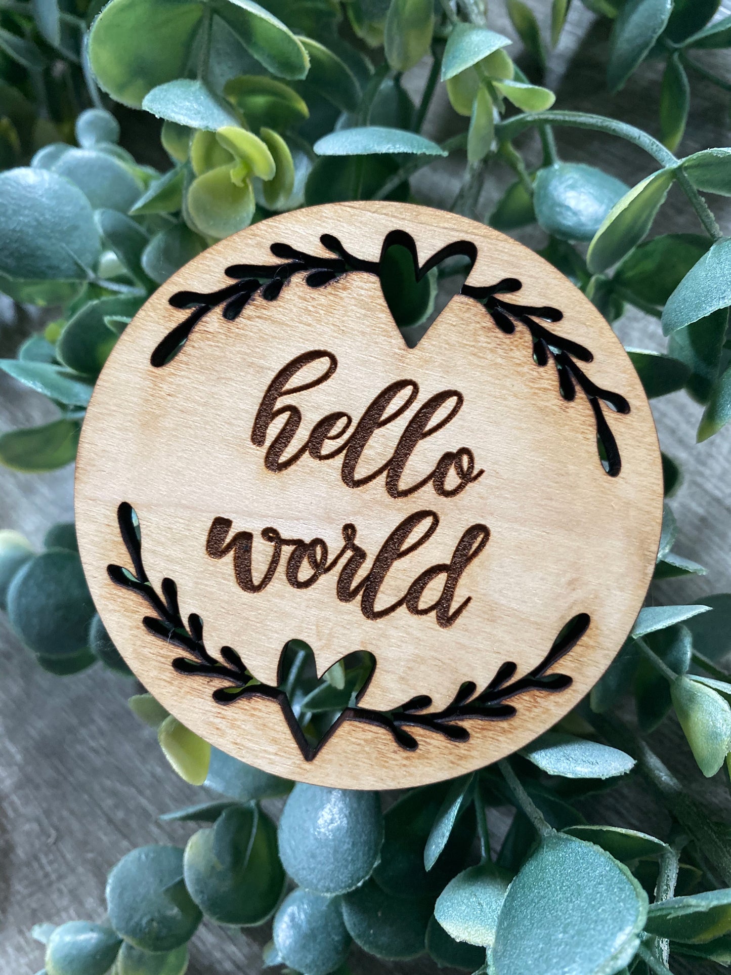 Newborn Baby Milestone Gift, Wood Monthly Photo Prop, Baby shower present, Engraved and Laser Cut