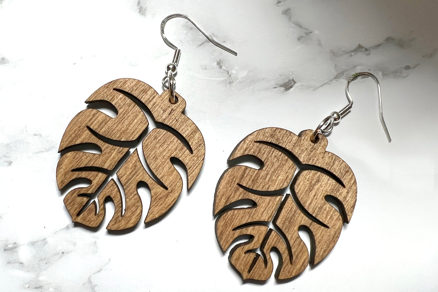 Handmade Monstera Plant Earrings