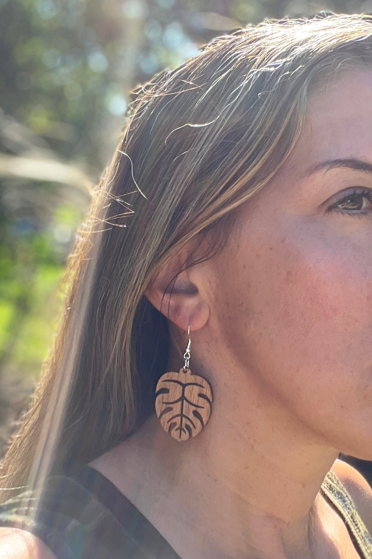 Handmade Monstera Plant Earrings
