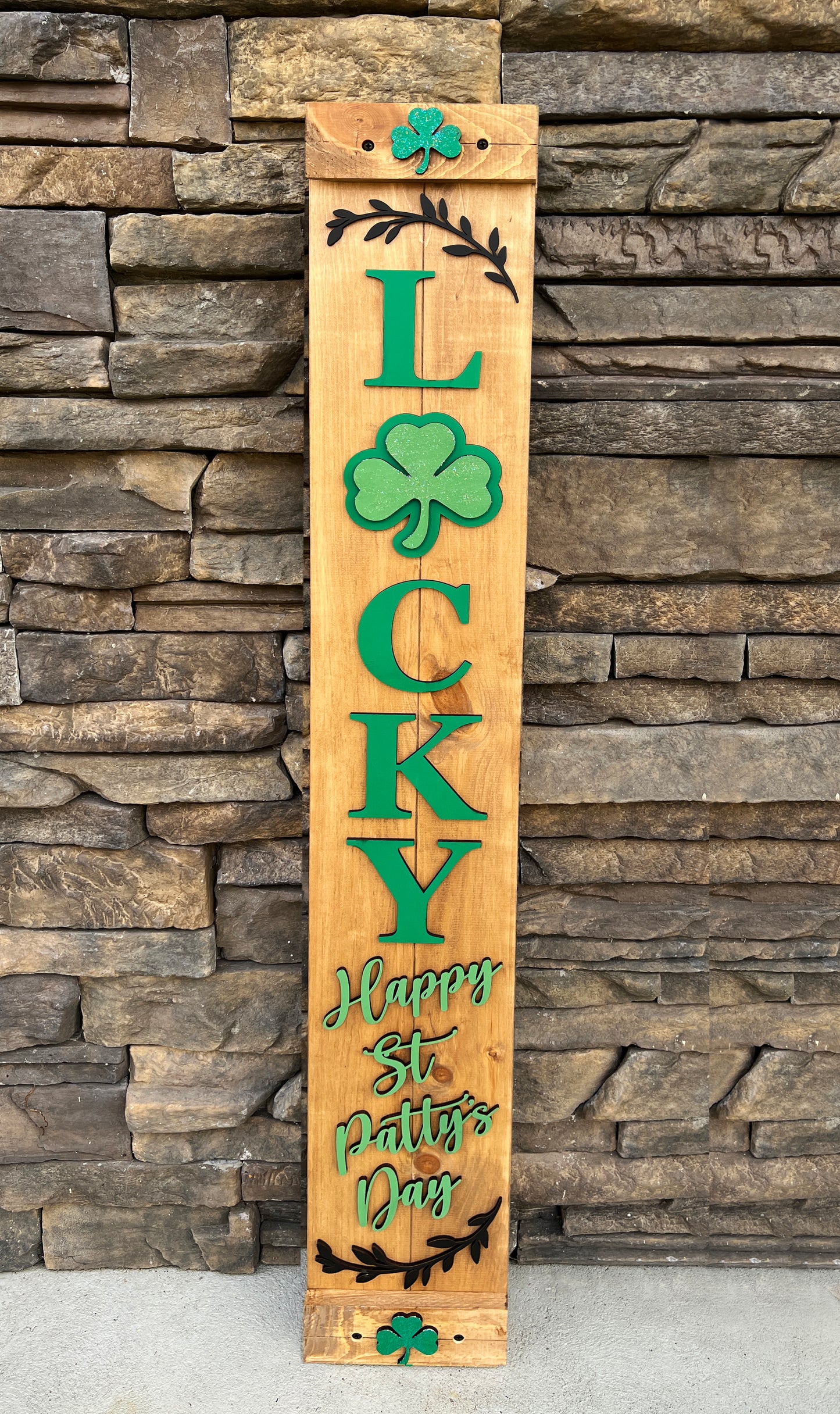 Holiday 3D Porch Leaner Reversible Sign