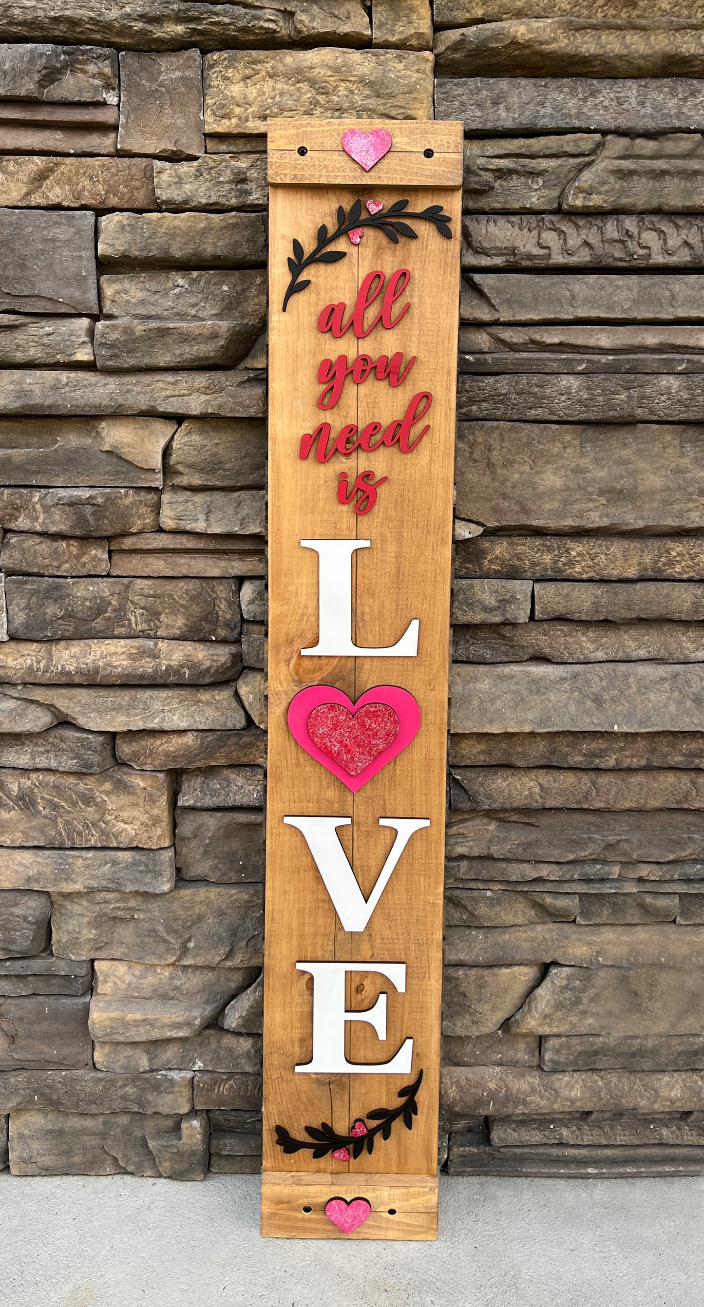 Holiday 3D Porch Leaner Reversible Sign