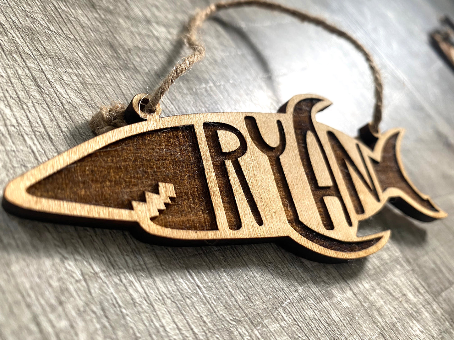 Customized Shark Ornament, Personalized with Childs name, Great holiday gift for kids or for your tree!