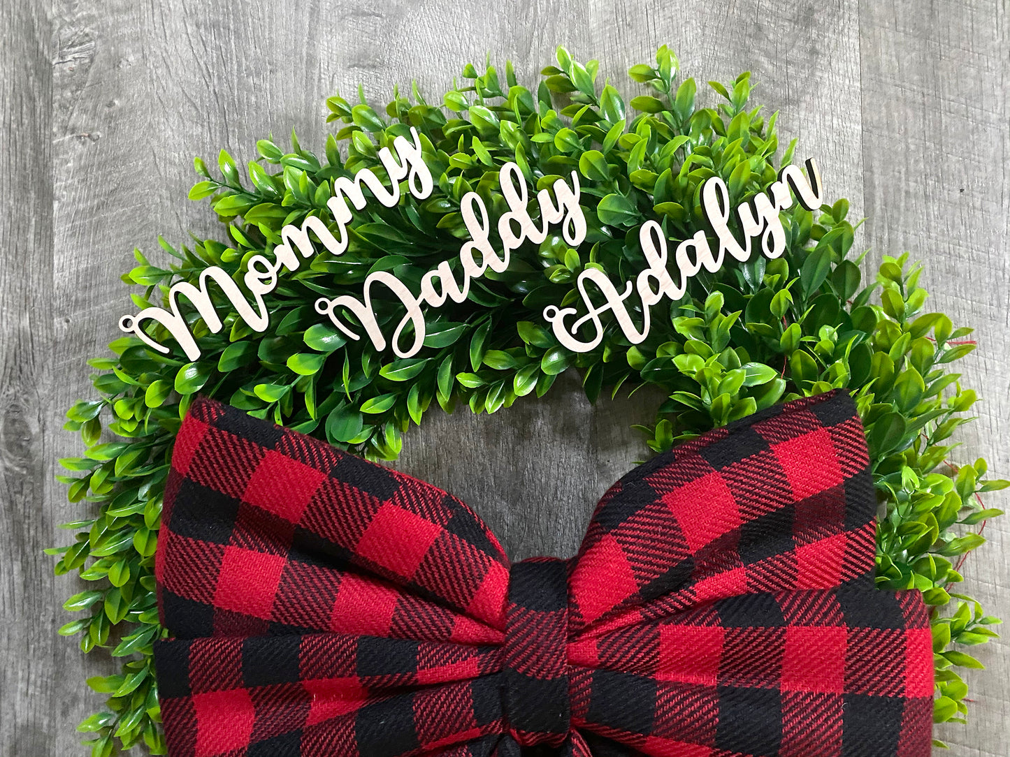 Stocking Names Laser Cut 1/4 inch Wood, Customized for Family Holiday, Personalized Christmas Ornament and Decor, Place Settings for Dinner