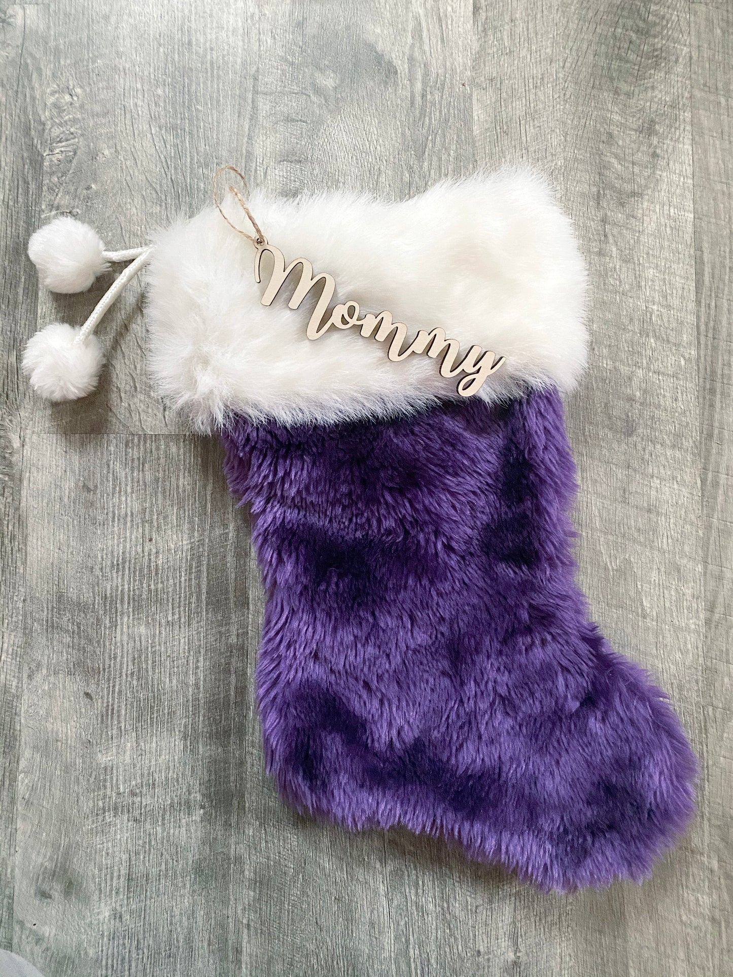 Stocking Names Laser Cut 1/4 inch Wood, Customized for Family Holiday, Personalized Christmas Ornament and Decor, Place Settings for Dinner