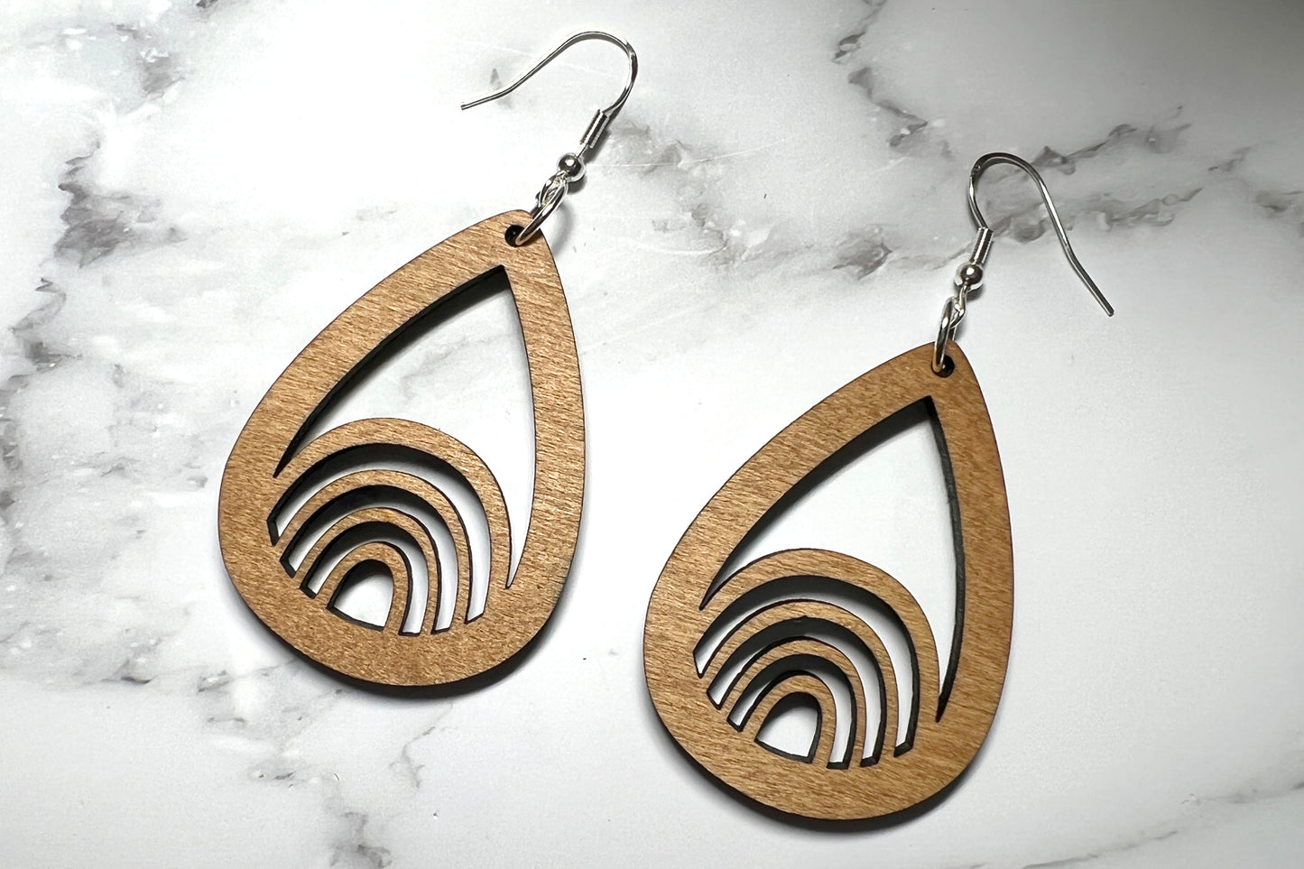 Handmade Teardrop Rainbow Earrings