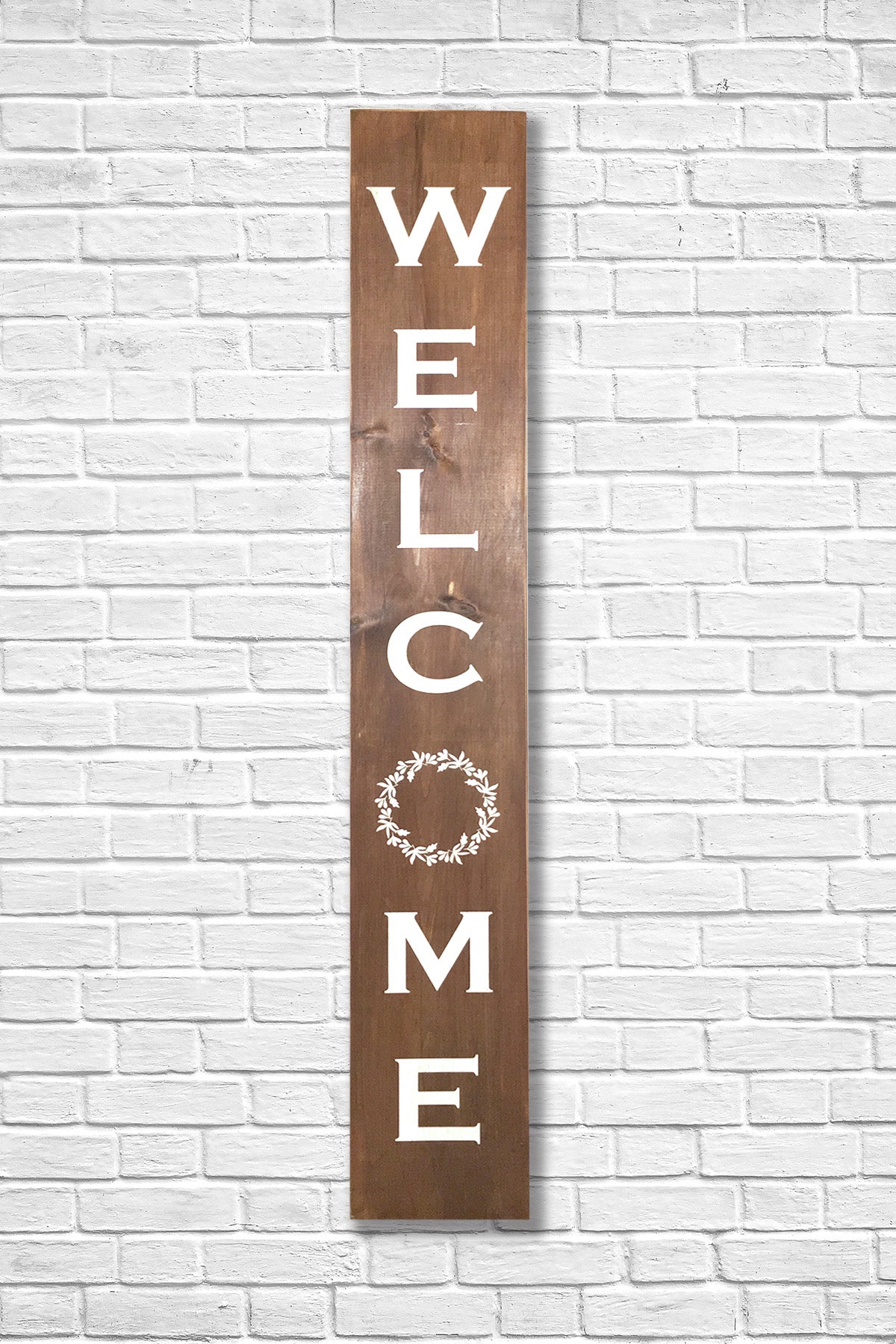 Welcome sign porch leaner for outdoor or indoor entryway!