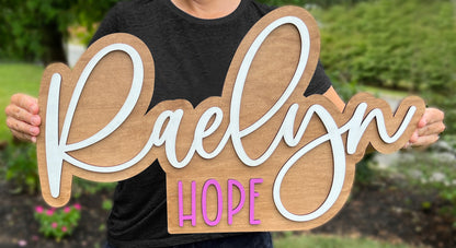 Handmade Personalized Baby Name Sign