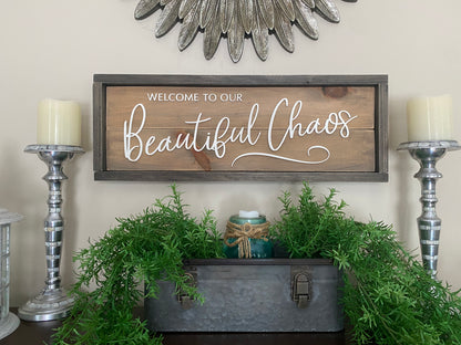 Beautiful Chaos Handmade Wood 3D Sign