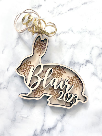 Animal Personalized Wood Ornament