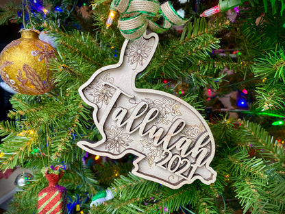 Animal Personalized Wood Ornament