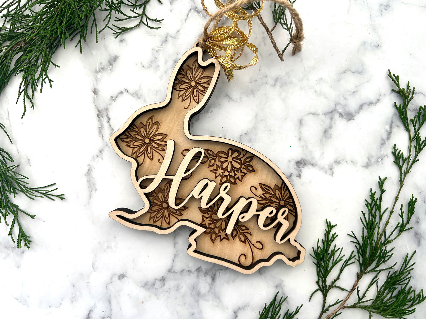 Animal Personalized Wood Ornament
