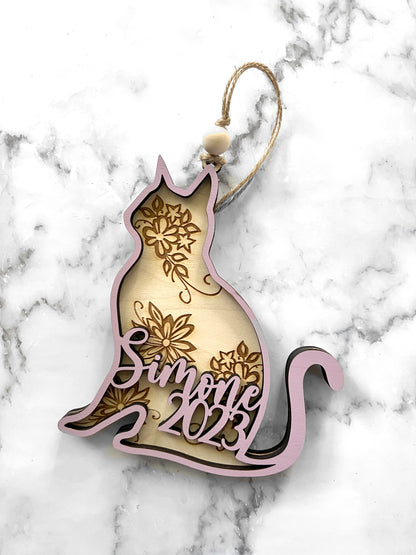 Animal Personalized Wood Ornament