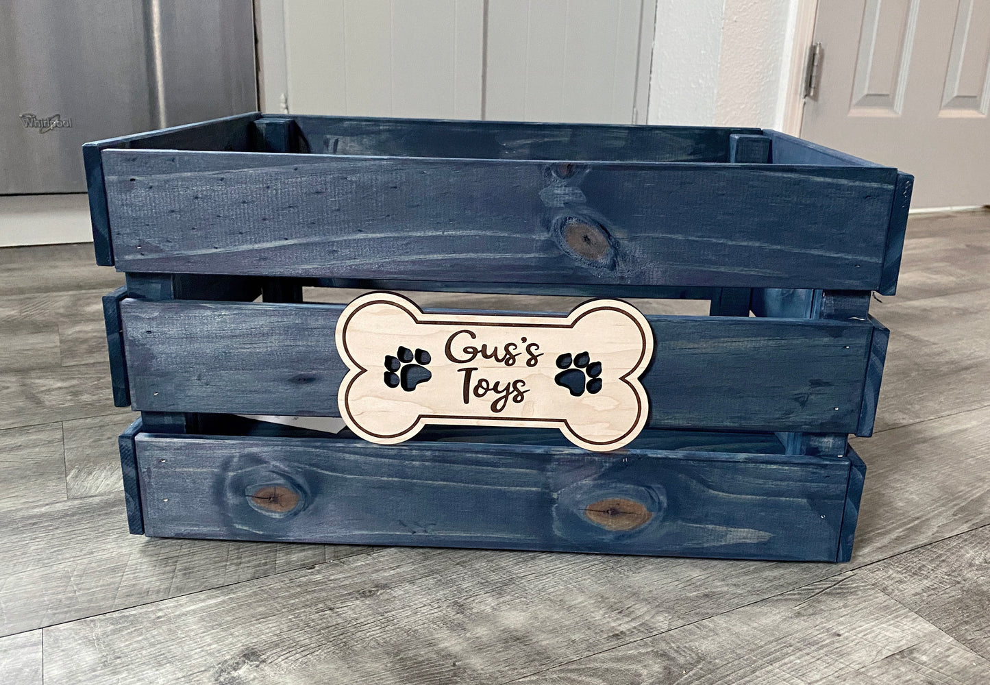 Personalized Wood Crate for Dog, Cat & Pet Storage