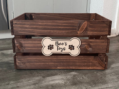 Personalized Wood Crate for Dog, Cat & Pet Storage
