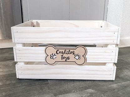 Personalized Wood Crate for Dog, Cat & Pet Storage