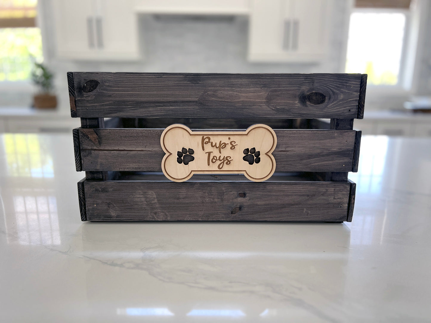 Personalized Wood Crate for Dog, Cat & Pet Storage
