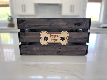 Personalized Wood Crate for Dog, Cat & Pet Storage