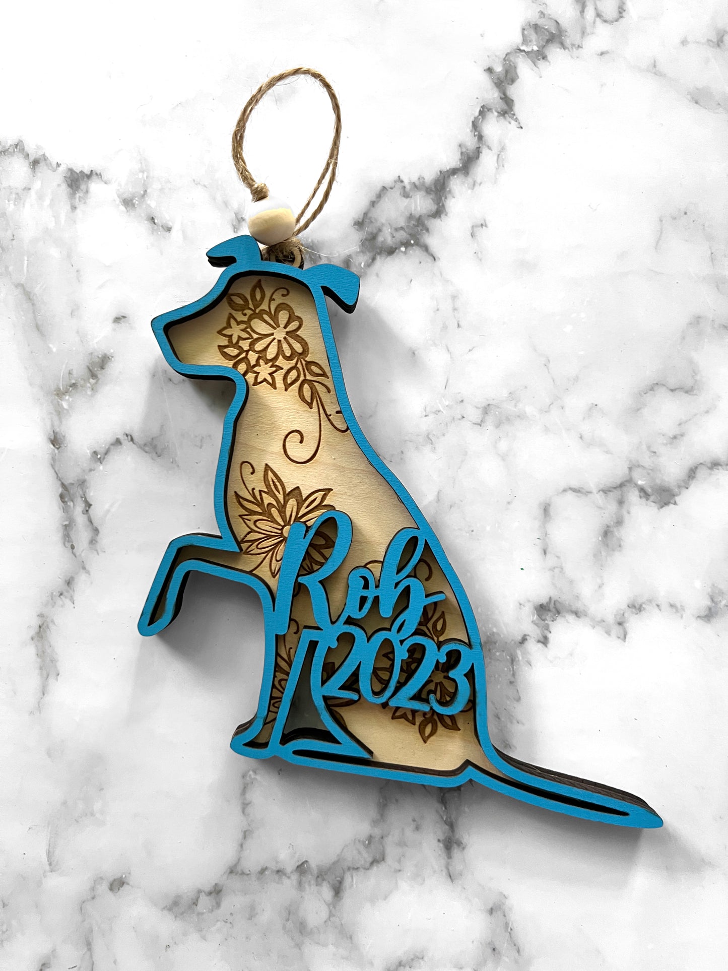 Animal Personalized Wood Ornament