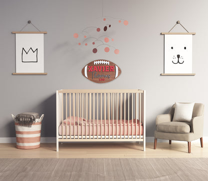 Handmade Custom Football Sign