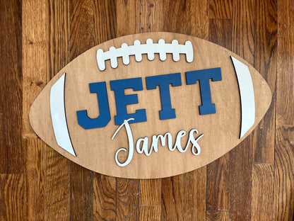 Handmade Custom Football Sign