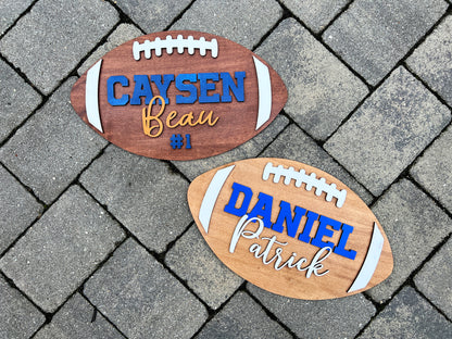 Handmade Custom Football Sign