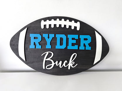 Handmade Custom Football Sign
