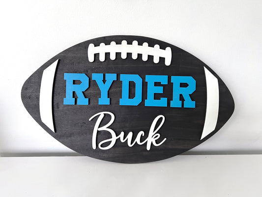 Handmade Custom Football Sign