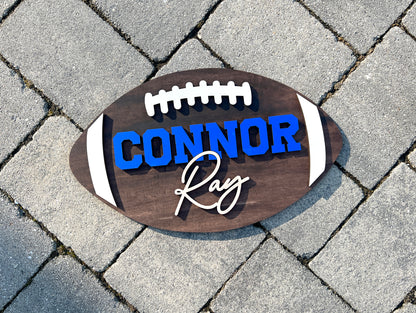 Handmade Custom Football Sign
