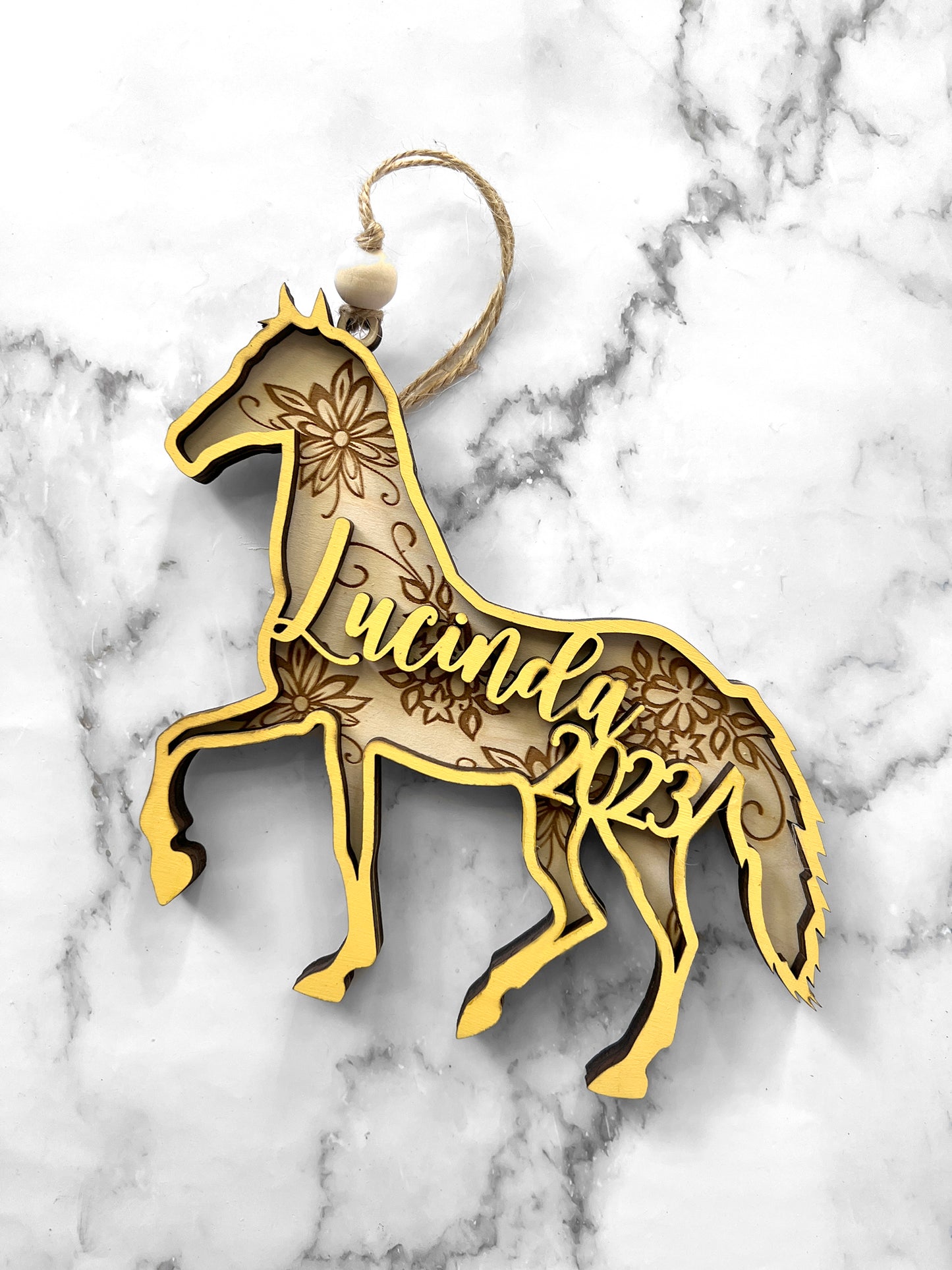 Animal Personalized Wood Ornament