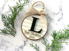 Rustic Farmhouse 3D Wood Christmas Tree Ornament, Handmade, First Christmas, Newly Married Couple