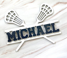 Custom Sports Wood 3D Name Sign, Lacrosse or Soccer