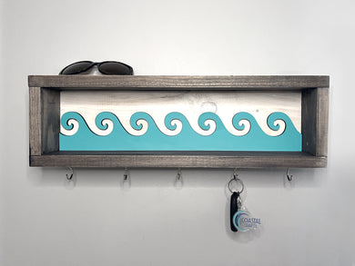 Large Beach Wave Key Holder Wallet and Sunglasses Organizer