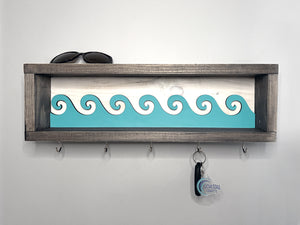 Large Beach Wave Key Holder Wallet and Sunglasses Organizer
