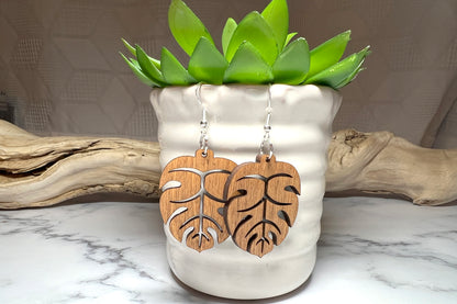 Lightweight Wood Earrings Handmade