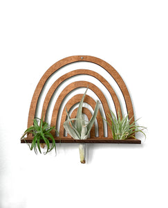 Handmade Wood Air Plant Holder, Wall Hanging with a Modern Boho Design, Unique Display for Plant Lovers, Present for Mom, Garden Gift