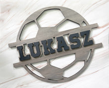 Custom Sports Wood 3D Name Sign, Lacrosse or Soccer