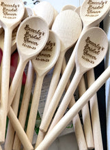 Engraved wood spoon for Bridal, Wedding or Baby Shower