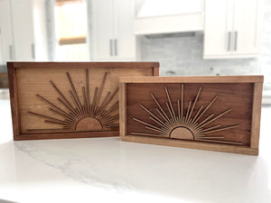 Boho Sunburst, Sunshine 3D Wood Sign, Handmade Wall Art Sun, Modern, Home Decor for Living Room or Above Bed, Neutral Wood Design, Neutral