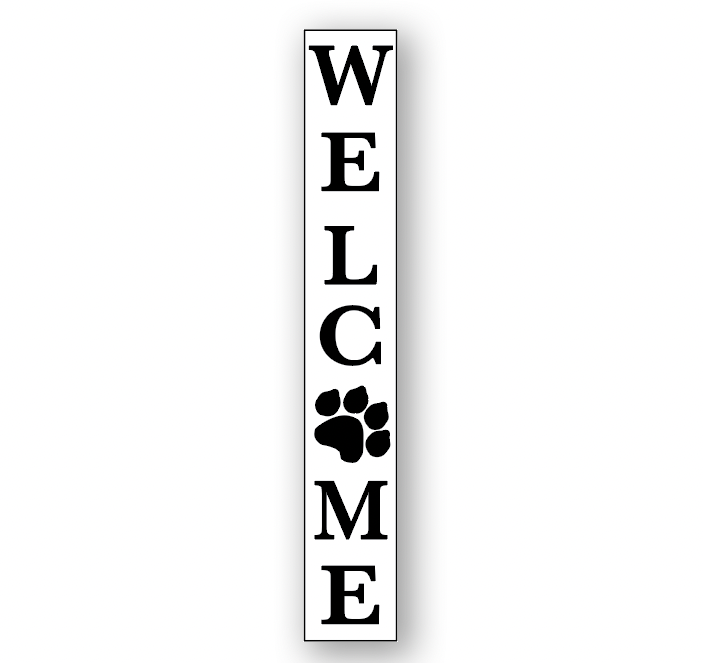 DOG PAW 4 Foot Tall 3D Wood Sign PROJECT Last Wave 1-23-25