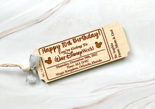 Custom Laser Engraved Wood Ticket, Personalized Gift for Concert, Play, Special Occasion Ornament