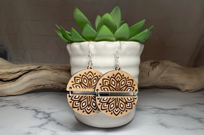 Lightweight Wood Earrings Handmade