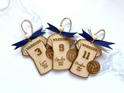 Volleyball Sport Personalized Wood Ornament