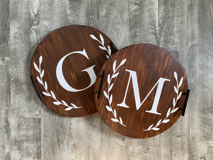 Custom Initial or Logo Wine Tray