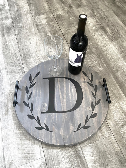 Custom Initial or Logo Wine Tray