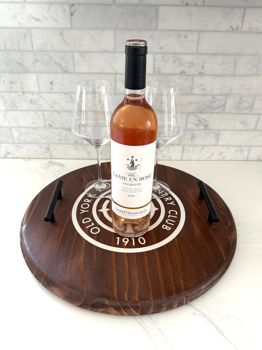 Custom Initial or Logo Wine Tray